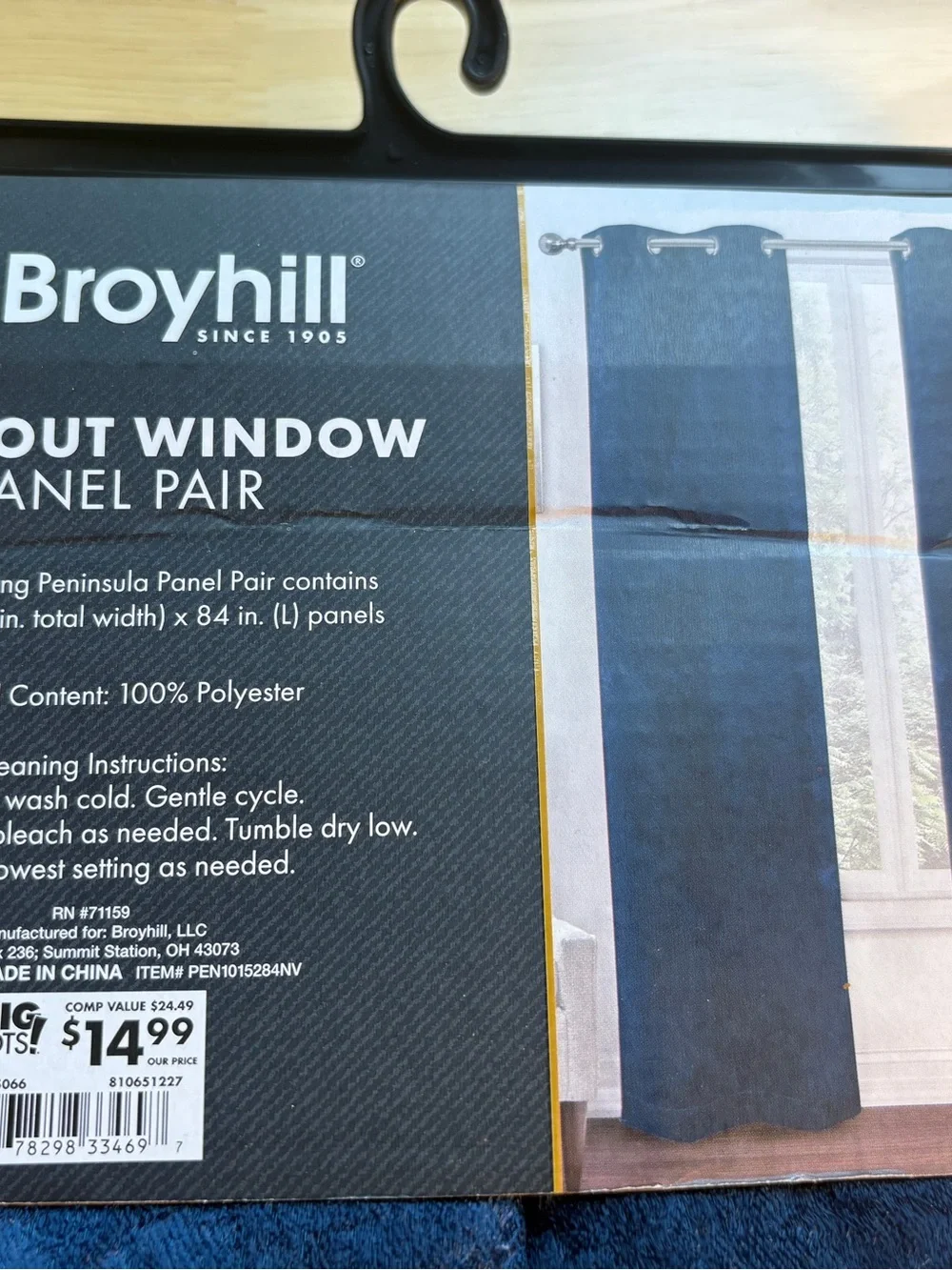 Broyhill Navy Blackout Window Panel Pair - 2-Pack